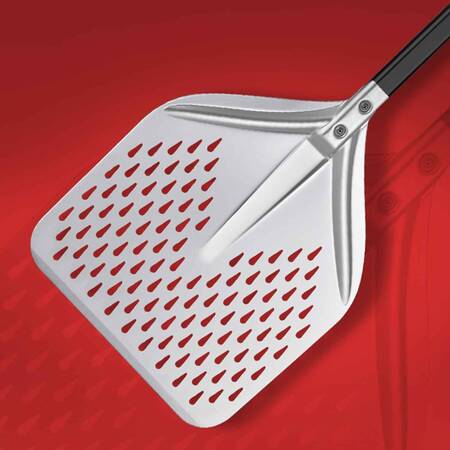 Abm Delikli Pizza Küreği, 30 Cm, Alüminyum, Sap 75 Cm Abm Delikli Pizza Küreği, 30 Cm, Alüminyum, Sap 75 Cm