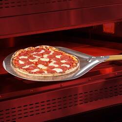 Abm Pizza Küreği 33 Cm, Yuvarlak, Alüminyum, Sap 50 Cm - Thumbnail
