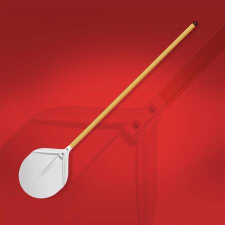 Abm Pizza Küreği 33 Cm, Yuvarlak, Alüminyum, Sap 50 Cm Abm Pizza Küreği 33 Cm, Yuvarlak, Alüminyum, Sap 50 Cm