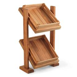 Groovy - Açık Büfe Ahşap Sunum Kasası, 2 Katlı Groovy - Açık Büfe Ahşap Sunum Kasası, 2 Katlı