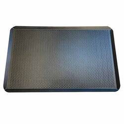 Al Metal - Almetal İtalyan Açılı Tava, 32,5x53x1 Cm Kaplamalı Siyah Alüminyum Delikli