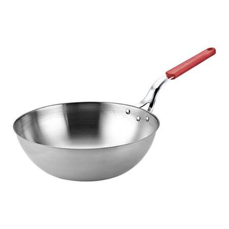 Altınbaşak Çelik Wok Tava 26x9 Cm Kırmızı Saplı