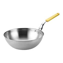 Altınbaşak - Altınbaşak Çelik Wok Tava 32x11 Cm Sarı Saplı Altınbaşak - Altınbaşak Çelik Wok Tava 32x11 Cm Sarı Saplı