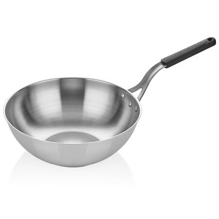 Altınbaşak Çelik Wok Tava, Silikonlu Sap 26 Cm