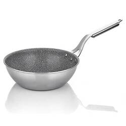 Altınbaşak - Altınbaşak Silver Star Granit Wok Tava 28x9 Cm Altınbaşak - Altınbaşak Silver Star Granit Wok Tava 28x9 Cm