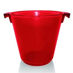 BİRADLI - Biradlı Akrilik Şişe Kovası Kırmızı 28x23x23 Cm