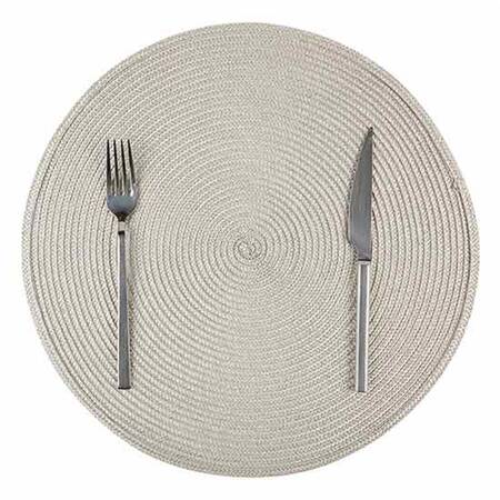 Biradlı Amerikan Servis, Yuvarlak Pvc Gri 38 Cm