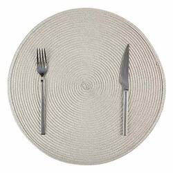 BİRADLI - Biradlı Amerikan Servis, Yuvarlak Pvc Gri 38 Cm