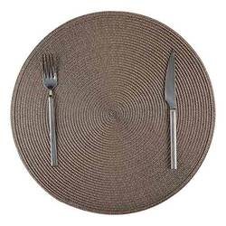 BİRADLI - Biradlı Amerikan Servis, Yuvarlak Pvc Kahverengi 38 Cm