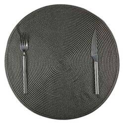 BİRADLI - Biradlı Amerikan Servis, Yuvarlak Pvc Siyah 38 Cm