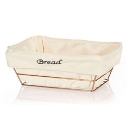 BİRADLI - Biradlı Bezli Ekmek Sepeti, Dikdörtgen, 22x16 Cm, Bakır BİRADLI - Biradlı Bezli Ekmek Sepeti, Dikdörtgen, 22x16 Cm, Bakır