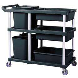 BİRADLI - Biradlı Boş Toplama Servis Arabası 104X46X91 Cm BİRADLI - Biradlı Boş Toplama Servis Arabası 104X46X91 Cm
