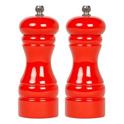 BİRADLI - Biradlı Karabiber Değirmeni, İkili Metal Kırmızı 13 Cm