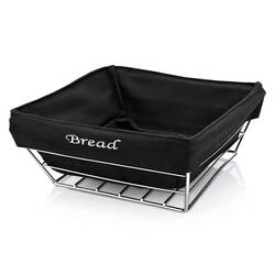 BİRADLI - Biradlı Kare Bezli Ekmek Sepeti 22x22x9 Cm