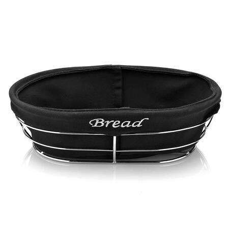 Biradlı Oval Bezli Ekmek Sepeti 26x17x6,5 Cm