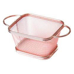 BİRADLI - Biradlı Patates Sunum, Dikdörtgen Çift Kulplu, 10x8.5 Cm, Bakır