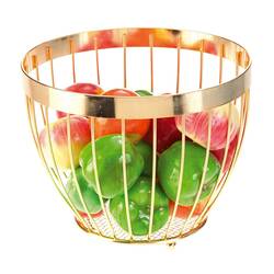 BİRADLI - Biradlı Tel Meyvelik, 20x15 Cm, Altın BİRADLI - Biradlı Tel Meyvelik, 20x15 Cm, Altın