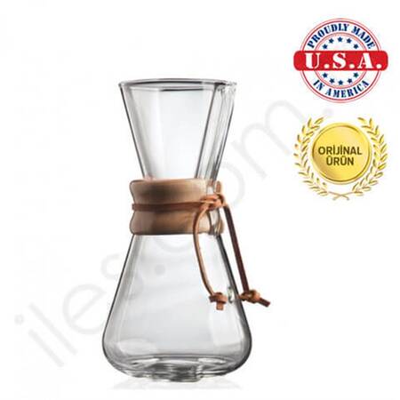 Chemex Ahşap Boyunlu 3 Cup