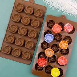 Çikolata Kalıbı, Silikon, Gül, 21x10,5x1,9 Cm - Thumbnail