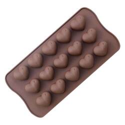 Çikolata Kalıbı, Silikon, Kalp, 21,2x10,6x2 Cm - Thumbnail