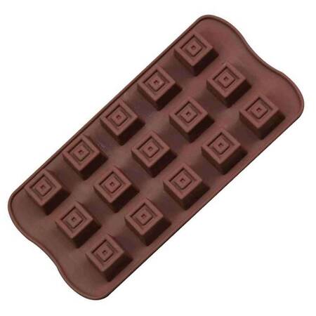 Çikolata Kalıbı, Silikon, Kare, 20,8x10,4x1,8 Cm
