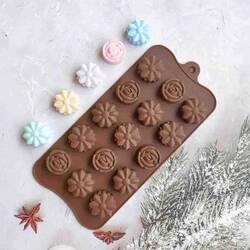 EPİNOX PASTRY MARKA - Çikolata Kalıbı - Silikon - Karışık Çiçek (SCK-10) (1)