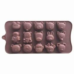 Çikolata Kalıbı - Silikon - Karışık Hayvanlı (SCK-21) - Thumbnail