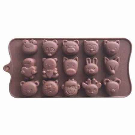 Çikolata Kalıbı - Silikon - Karışık Hayvanlı (SCK-21)