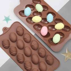 Çikolata Kalıbı, Silikon, Yumurta, 21x9,5x1,3 Cm - Thumbnail