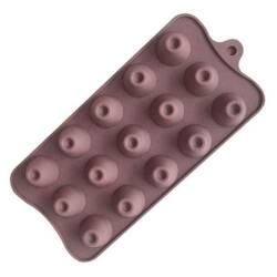 EPİNOX - Çikolata Kalıbı, Silikon, Yuvarlak Dolgulu, 18,5x14,5x1,5 Cm