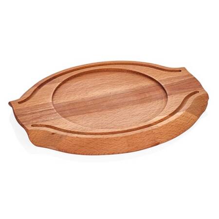 Döküm Demir Sahan, Paslanmaz Kapak, Ahşap Nihale, 16 Cm