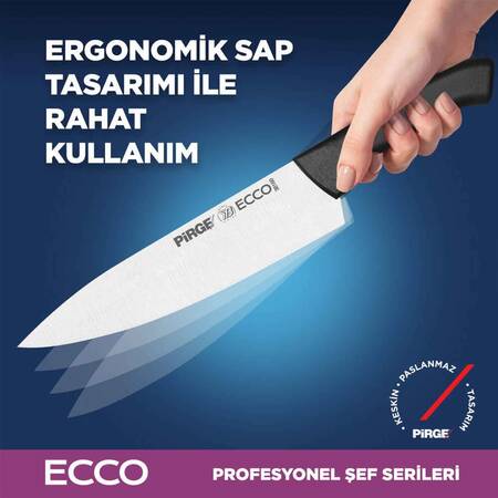 Pirge Ecco 3 Lü Bıçak Seti, Çantalı