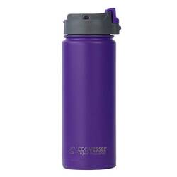 ECOVESSEL - Ecovessel Perk Paslanmaz Çelik Termos Mor, 20 Oz 600 ml