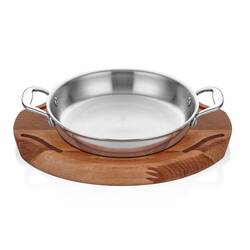 Altınbaşak - Elit Multi Metal Çelik Yumurta Sahanı, Ahşap Nihale, 20 Cm Altınbaşak - Elit Multi Metal Çelik Yumurta Sahanı, Ahşap Nihale, 20 Cm