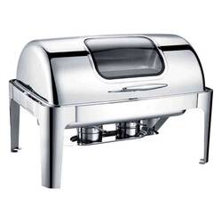 EPİNOX - Epinox Chafing Dish Roltop, Camlı, 9 L