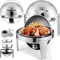 Epinox Chafing Dish Roltop, Yuvarlak, 6 L - Thumbnail