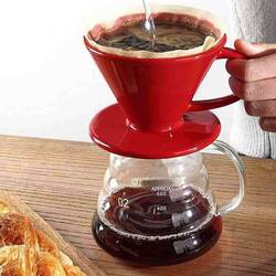 EPİNOX - Epinox Dripper Seramik Kahve Demleme, Kırmızı (1)