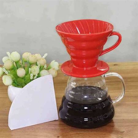 Epinox Dripper Seramik Kahve Demleme, Kırmızı Epinox Dripper Seramik Kahve Demleme, Kırmızı