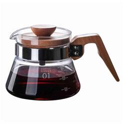 Epinox Kahve Sürahisi, Ahşap Saplı, 400 ml - Thumbnail