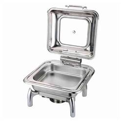 Epinox Reşo Chafing Dish, 2/3, Hidrolik Kapaklı, 6 L - Thumbnail