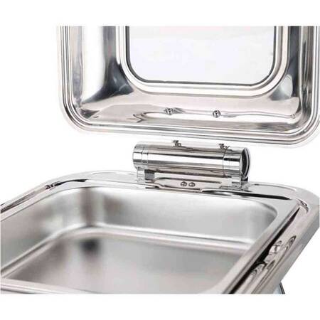 Epinox Reşo Chafing Dish, 2/3, Hidrolik Kapaklı, 6 L