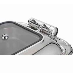 Epinox Reşo Chafing Dish, 2/3, Hidrolik Kapaklı, Gömme, 6 L - Thumbnail