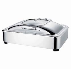 EPİNOX - Epinox Reşo Chafing Dish, Hidrolik Kapaklı, 1/1 Gömme, 9 L
