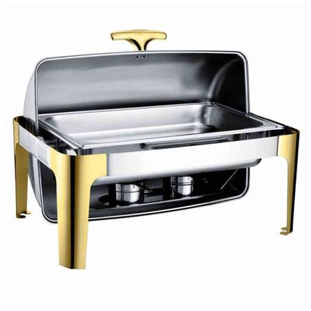 Epinox Roll Top Kapaklı Chafing Dish, Gold, 9 L