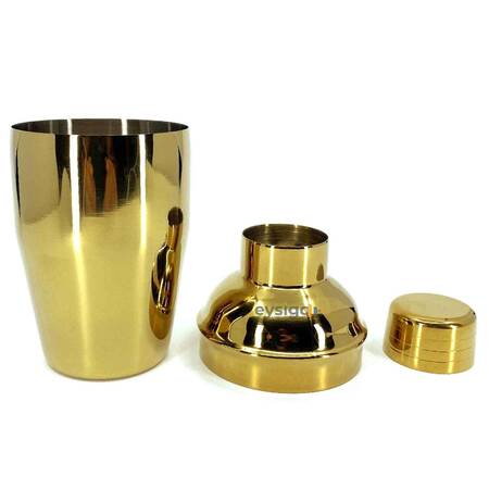 Eysigo Kokteyl Shaker Seti, Gold, 350 ml, 3 Parça