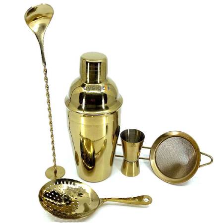 Eysigo Kokteyl Shaker Seti, Gold, 500 ml, 5 Parça Eysigo Kokteyl Shaker Seti, Gold, 500 ml, 5 Parça