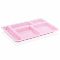 GastroPlast Polikarbonat Kreş Tipi Self Servis, Pembe Tabldot Tepsi 5 Gözlü 360X245 Mm - Thumbnail