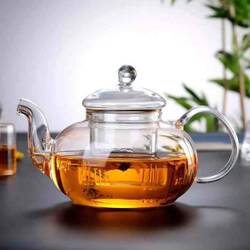 Glass Teapot 800 Ml - Glass Strainer (Cd-800C) - Thumbnail