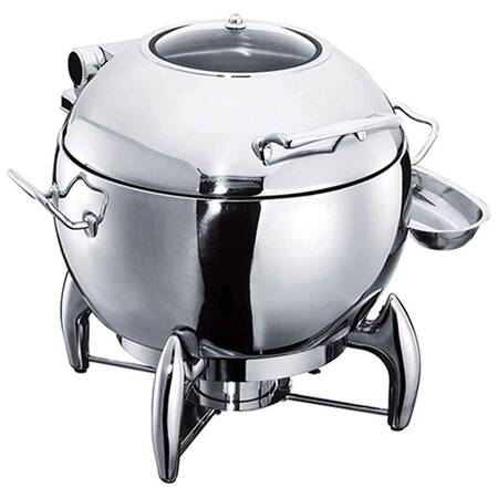 GoldanWare Chafing Dish Yuvarlak Standlı Ayaklı 11 Litre Jel Yakıtlı