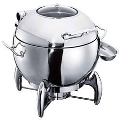 Goldanware - GoldanWare Chafing Dish Yuvarlak Standlı Ayaklı 11 Litre Jel Yakıtlı